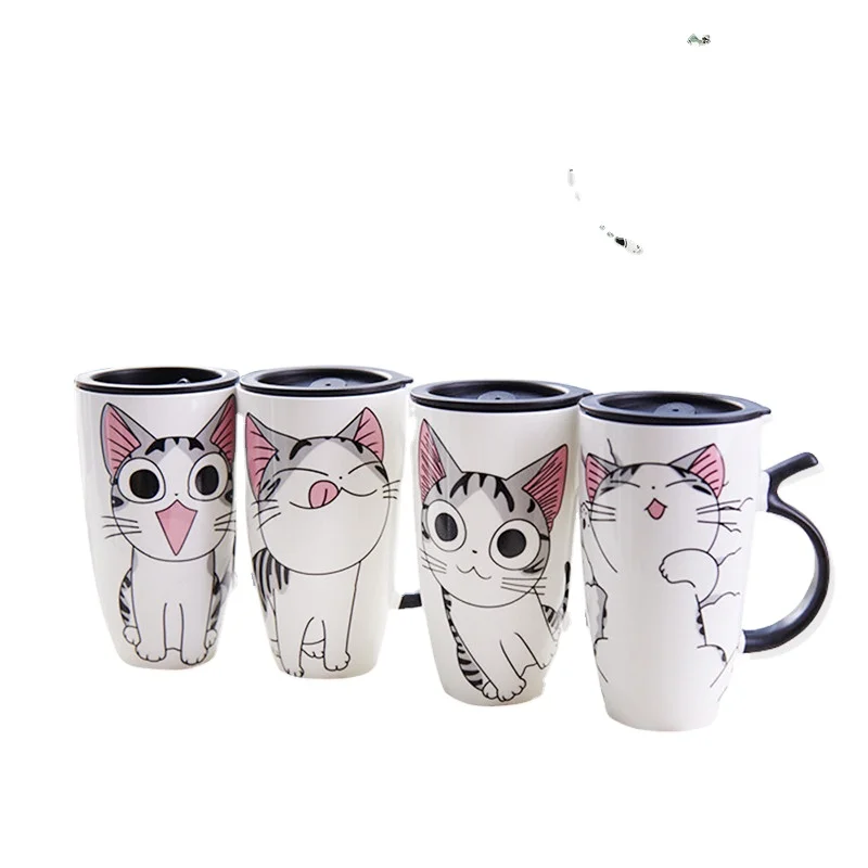 Creative Christmas Ceramic Cartoon Cute Cat Coffee Milk Mug cup with Lid for Gift, 4 color mixed
Creative Christmas Ceramic Cartoon Cute Cat Coffee Milk Mug cup with Lid for Gift, 4 color mixed