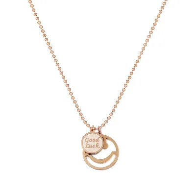 Titanium steel necklace female chain simple double round pendant necklace set jewelry women, As pic
Titanium steel necklace female chain simple double round pendant necklace set jewelry women, As pic