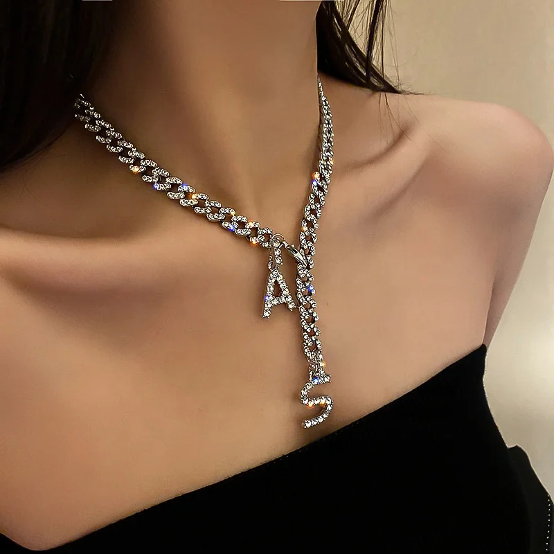 2020 special promotion cz tennis chain necklace ice out diamond letter pendant necklace custom jewelry crystal necklace women, Picture shows
2020 special promotion cz tennis chain necklace ice out diamond letter pendant necklace custom jewelry crystal necklace women, Picture shows