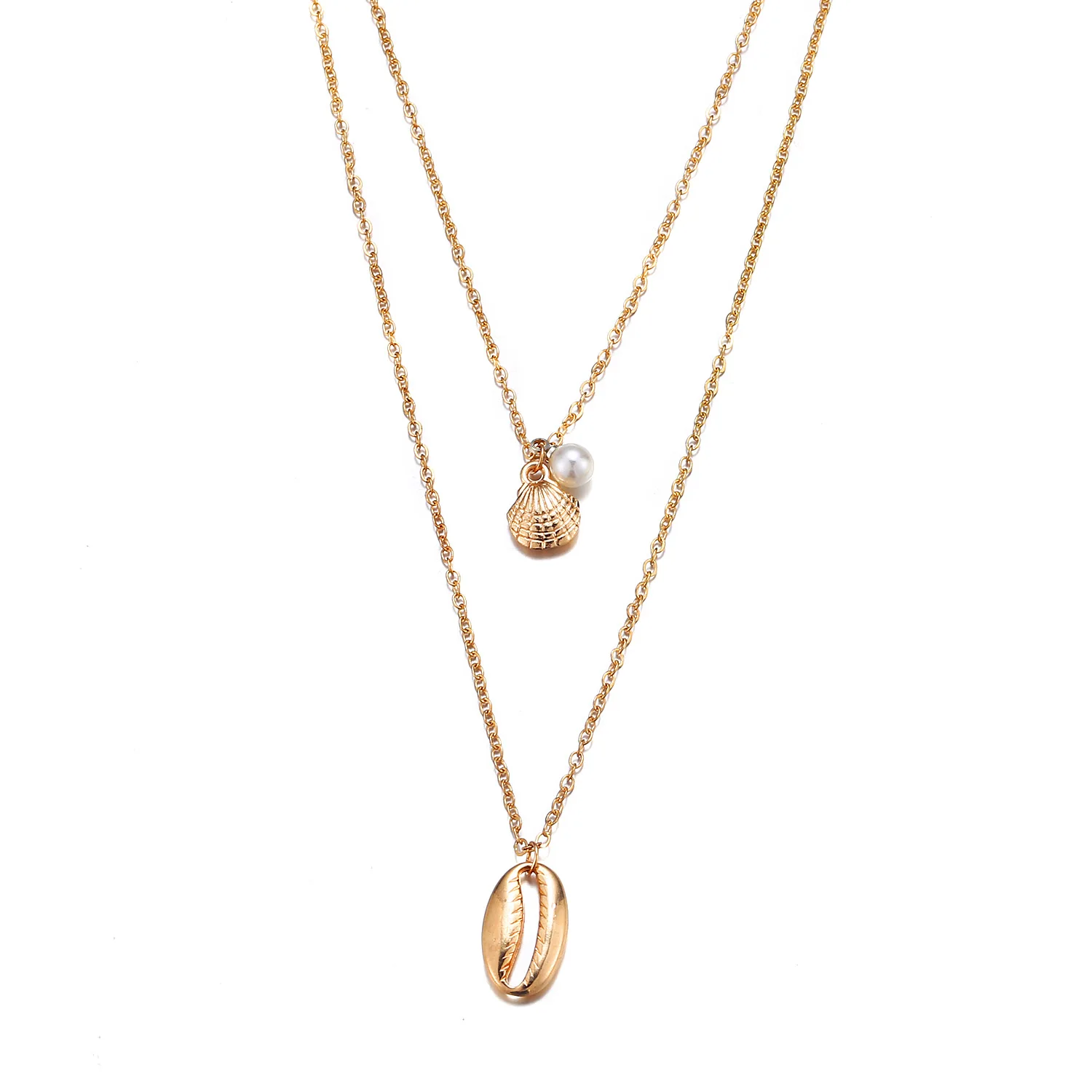 Fashion Metal Seashell Shell Necklace Chain Beads Woman Choker Sea Shell Stone Beach Boho Necklace
Fashion Metal Seashell Shell Necklace Chain Beads Woman Choker Sea Shell Stone Beach Boho Necklace