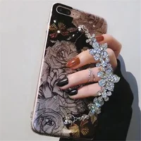Hot selling lady use floral design Luxury Crystal Rhinestone Bracelet case mobile cover for iPhone 7 8 plus
Hot selling lady use floral design Luxury Crystal Rhinestone Bracelet case mobile cover for iPhone 7 8 plus