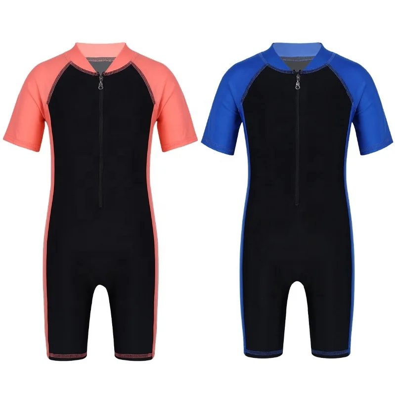 Kids Boys/Girls One-piece Short Sleeves Zippered Shorty Wetsuit Swimwear Jumpsuit
Kids Boys/Girls One-piece Short Sleeves Zippered Shorty Wetsuit Swimwear Jumpsuit