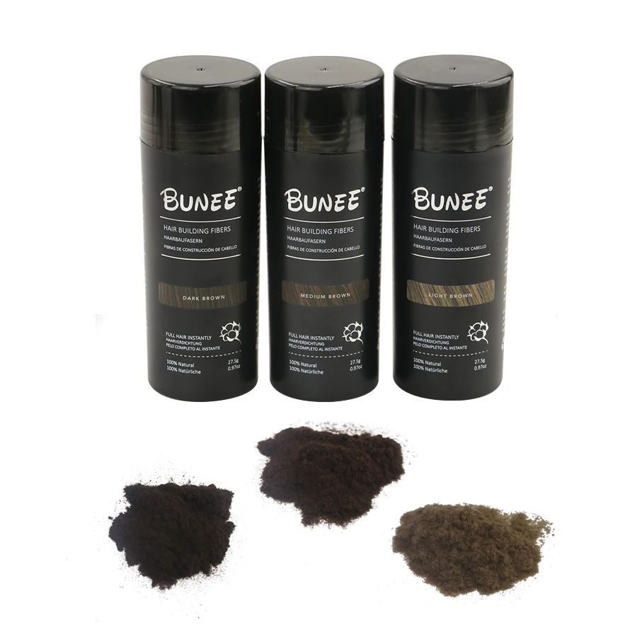 OEM BUNEE 27.5g Hair Building Fiber Powder Private Label Hair Fibers, 10 kinds colors
OEM BUNEE 27.5g Hair Building Fiber Powder Private Label Hair Fibers, 10 kinds colors