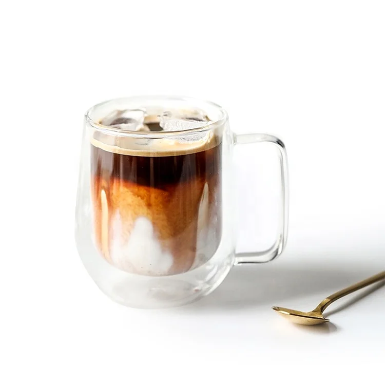 free sample Double Wall Glass Cup with Handle for Coffee or Tea Double Glass Cups & Saucers Clear Transparent All-season
free sample Double Wall Glass Cup with Handle for Coffee or Tea Double Glass Cups & Saucers Clear Transparent All-season