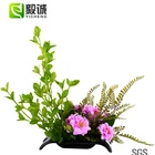 Custom desk mini High Quality potted Artificial flower plant bonsai for artificial flower decorative