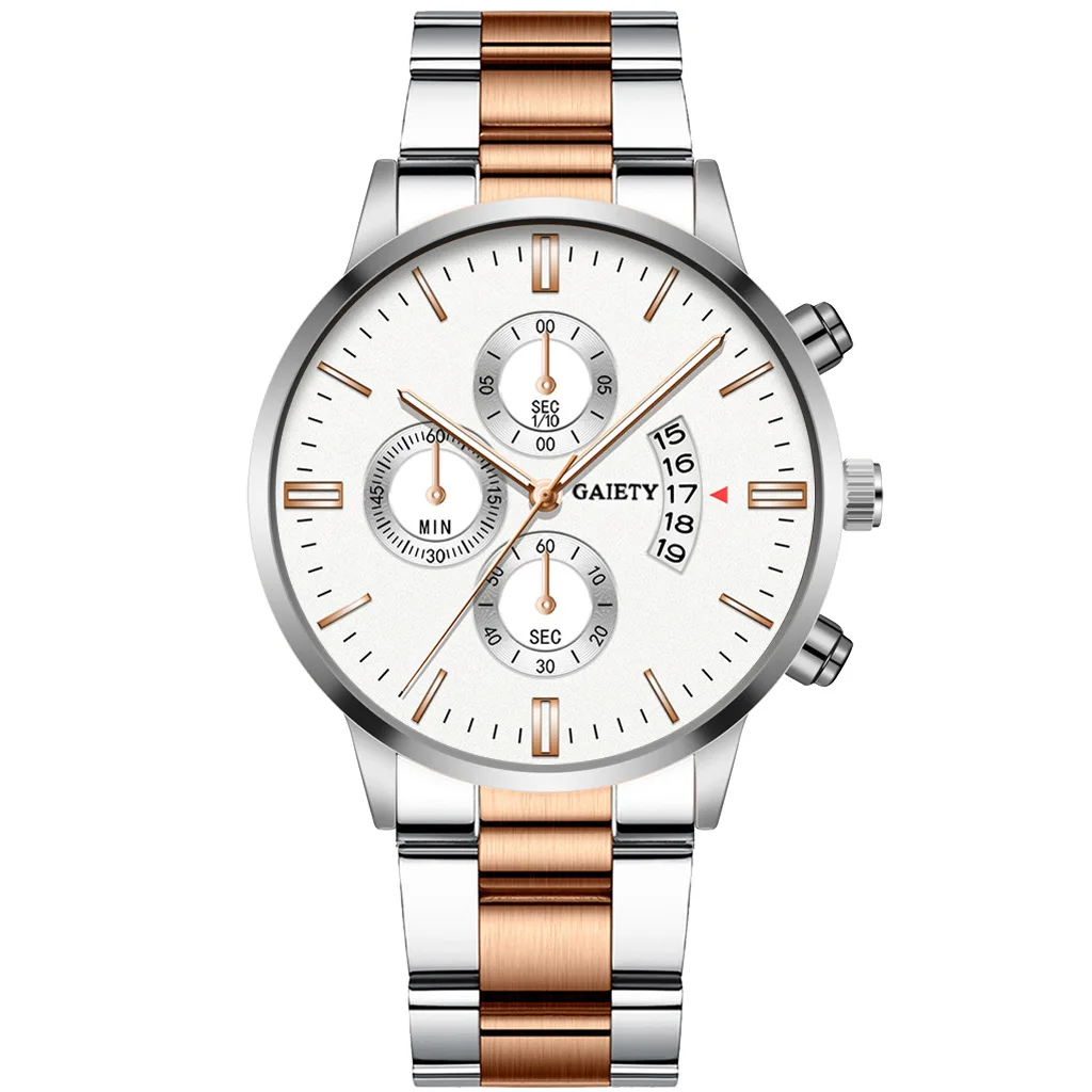 Geneva male steel belt business simple three - eye six - stitch calendar quartz watch
Geneva male steel belt business simple three - eye six - stitch calendar quartz watch