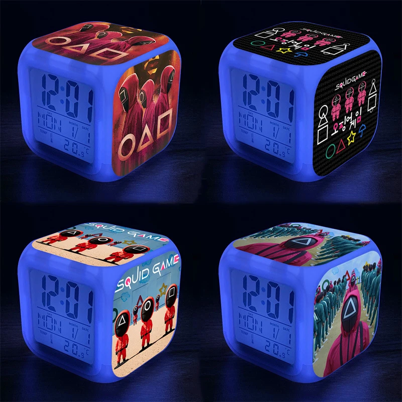 Korean TV the squid game colorful table clock Alarm Clock Dim LED Fashion Creative Gift Light Night Alarm squid game clock, As picture
Korean TV the squid game colorful table clock Alarm Clock Dim LED Fashion Creative Gift Light Night Alarm squid game clock, As picture