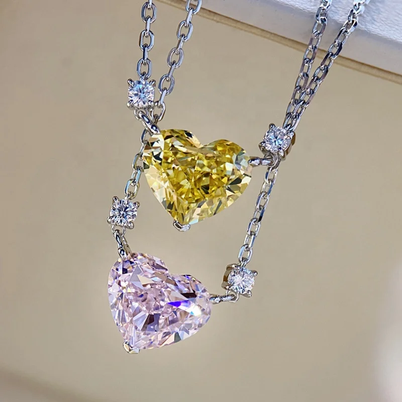 Heart Necklaces For Women Valentine's Day Gifts Romantic Zircon Pink Love Engagement Jewelry, Picture shows
Heart Necklaces For Women Valentine's Day Gifts Romantic Zircon Pink Love Engagement Jewelry, Picture shows