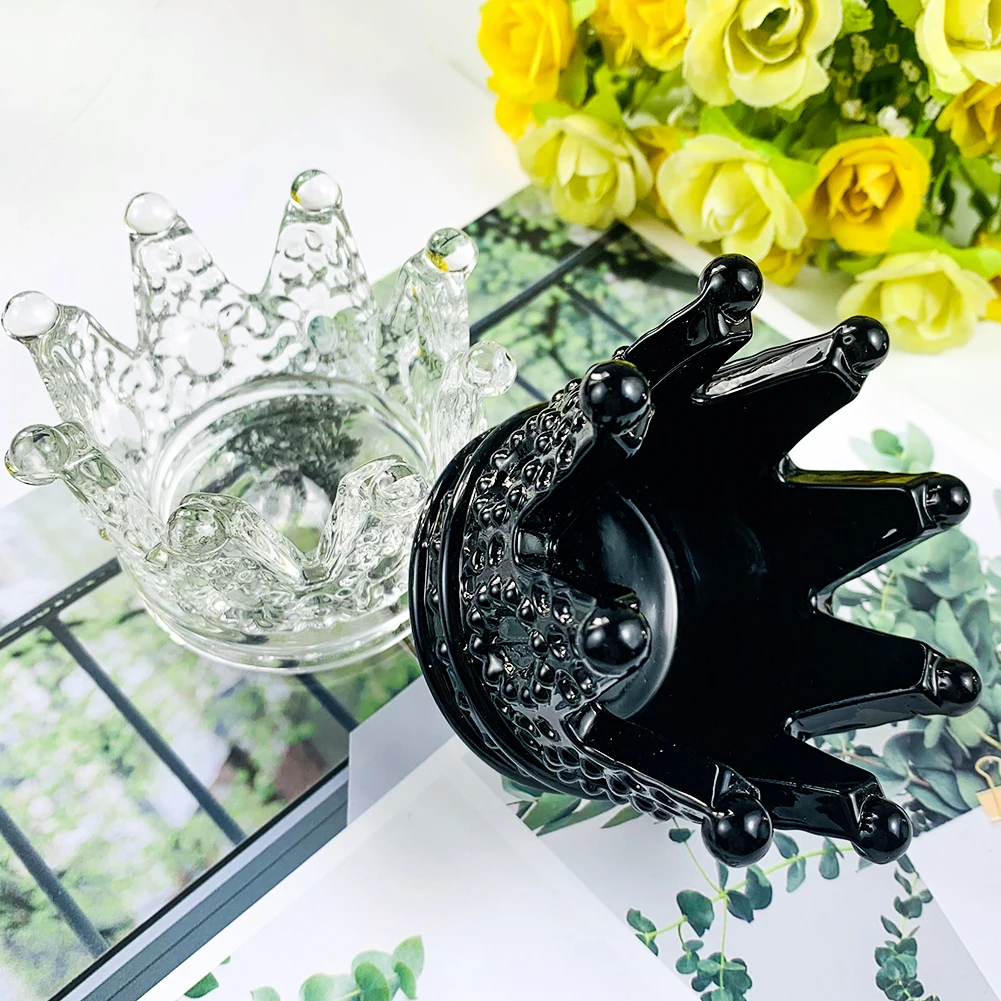 Hot selling low price fashion transparent black crown shape crystal glass ashtray for diy, As photos
Hot selling low price fashion transparent black crown shape crystal glass ashtray for diy, As photos