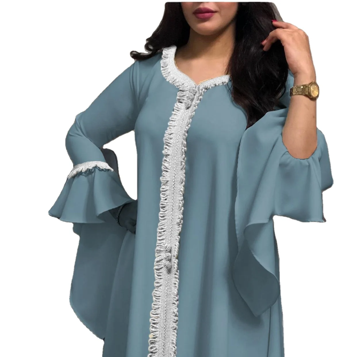 HJ ZMDR06 Dubai islam embroidered Islamic Clothing Jalabiya Luxury Dress For Muslim Women, White
HJ ZMDR06 Dubai islam embroidered Islamic Clothing Jalabiya Luxury Dress For Muslim Women, White