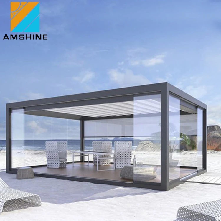 Modern professional sun shade opening aluminum louver roof vergola pergola outdoor, Customized colors
Modern professional sun shade opening aluminum louver roof vergola pergola outdoor, Customized colors