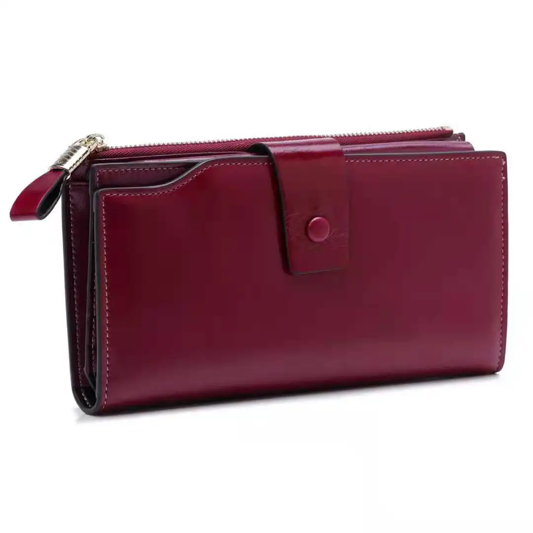 Fashion Ladies Long Genuine Leather Wallet Large Capacity Zipper Girls Clutch Bag Card Holders, More 
Fashion Ladies Long Genuine Leather Wallet Large Capacity Zipper Girls Clutch Bag Card Holders, More