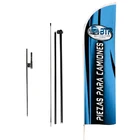 Polyester Material Custom Printed Beach flag banner, feather flag set