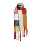 Fashion Retro Trend Impression Lattice Woven Ladies Vintage Scarf Knitting