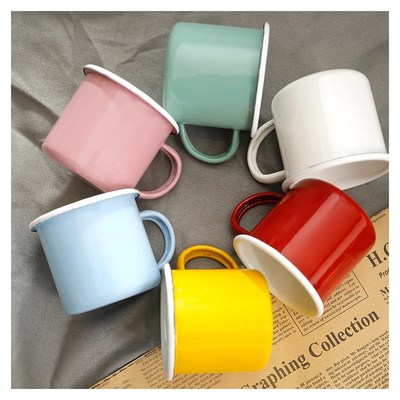 Wholesale Colorful Custom Design Camping Outdoor Travel Mug Enamelware With Handle, 6 basing color or custom color
Wholesale Colorful Custom Design Camping Outdoor Travel Mug Enamelware With Handle, 6 basing color or custom color