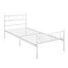 3ft Single Solid Bedstead Base bed with 2 Headboard for Kids Adults Single Metal Bed Frame