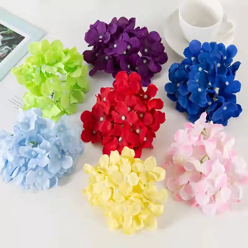 Faux Silk Single Hydrangeas Flower Artificial Hydrangeas Flowers Head for Wedding Party, Colorful
Faux Silk Single Hydrangeas Flower Artificial Hydrangeas Flowers Head for Wedding Party, Colorful