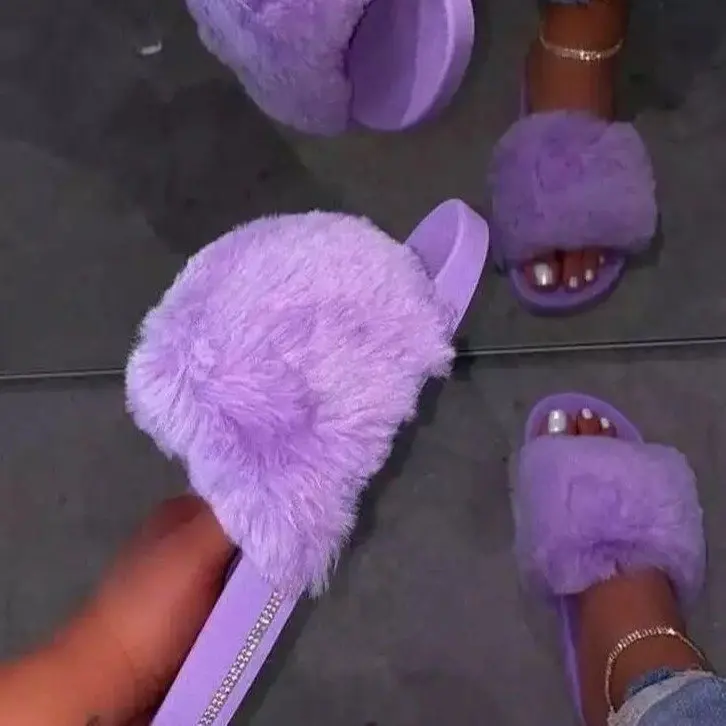 The new listing Rubber sole Fluffy fur slippers flip flop flats bedroom womans 2021 winter fuzzy shoes woman plush slipper, Multiple colour
The new listing Rubber sole Fluffy fur slippers flip flop flats bedroom womans 2021 winter fuzzy shoes woman plush slipper, Multiple colour