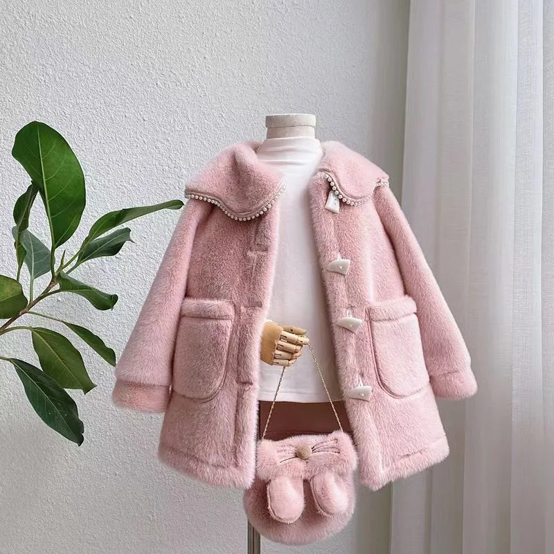 24033 winter kids clothing little baby girls fur coats with bag warm fleece korean fashion children clothes wholesale
24033 winter kids clothing little baby girls fur coats with bag warm fleece korean fashion children clothes wholesale