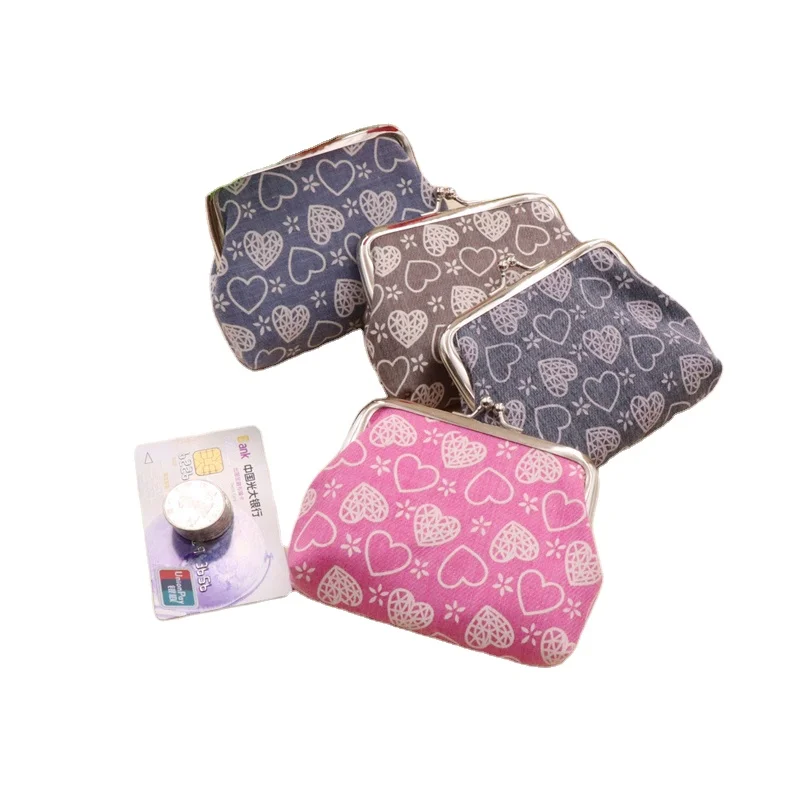 New Buckle Ladies Card Bag Small Fresh Coin Bag Love Heart Printed Mini Canvas Coin Purse, 4 colors
New Buckle Ladies Card Bag Small Fresh Coin Bag Love Heart Printed Mini Canvas Coin Purse, 4 colors