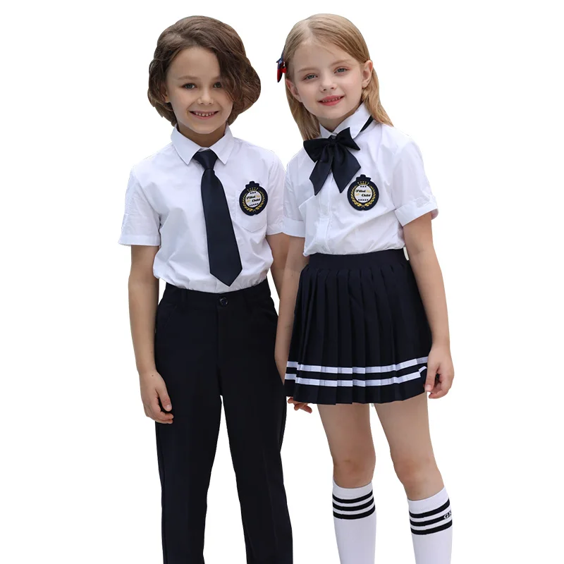 International Classic Kids Summer White Color Short Sleeve Student Shirt Uniform Skirt Children's School Uniform Set
International Classic Kids Summer White Color Short Sleeve Student Shirt Uniform Skirt Children's School Uniform Set