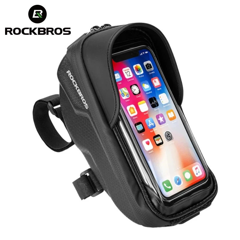 ROCKBROS Bicycle Touch Screen Front Top Frame Handlebar Bags Road Bike MTB Cycling Handlebar Bag Accessories, Black 
ROCKBROS Bicycle Touch Screen Front Top Frame Handlebar Bags Road Bike MTB Cycling Handlebar Bag Accessories, Black