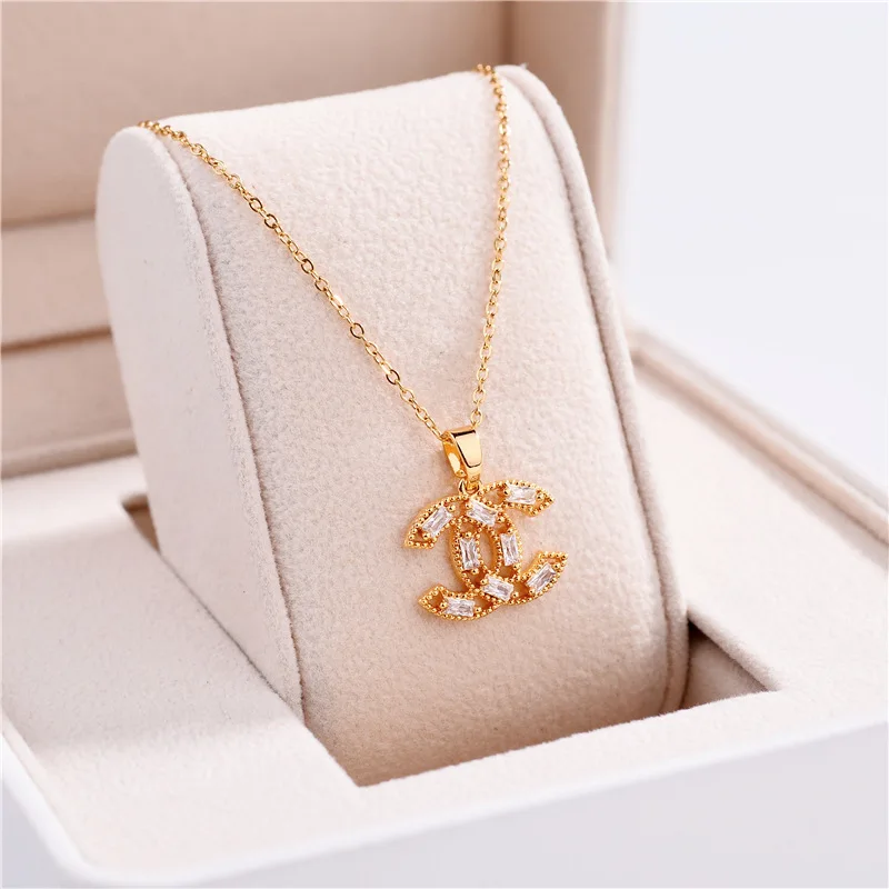 New Arrival Designer Jewelry Stainless Steel Necklace Luxury Brand Letter Pendant Necklace for Women Jewelry Making, Gold
New Arrival Designer Jewelry Stainless Steel Necklace Luxury Brand Letter Pendant Necklace for Women Jewelry Making, Gold