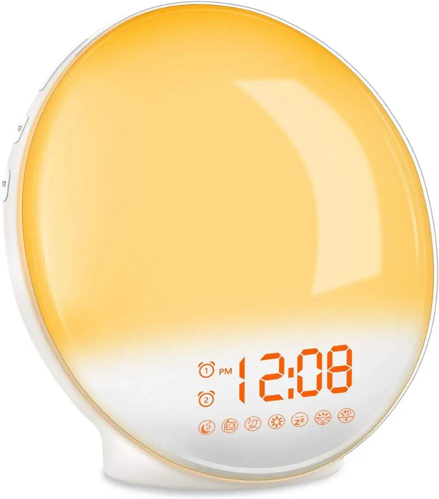 Wake Night Light Alarm Clock with sleep trainer natural sound machine and FM Radio & APP connection, White
Wake Night Light Alarm Clock with sleep trainer natural sound machine and FM Radio & APP connection, White