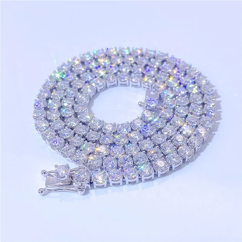 5MM Width Buss Down VVS Moissanite Stone Necklace Hip Hop Cuban Chain Sterling Silver S925 Tennis Chain
5MM Width Buss Down VVS Moissanite Stone Necklace Hip Hop Cuban Chain Sterling Silver S925 Tennis Chain