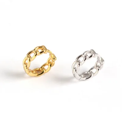 Personality S925 Sterling Silver Chain Ring Earrings Buckle Earrings Delicate 18k Gold Silver Jewelry, As picture ,many color
Personality S925 Sterling Silver Chain Ring Earrings Buckle Earrings Delicate 18k Gold Silver Jewelry, As picture ,many color