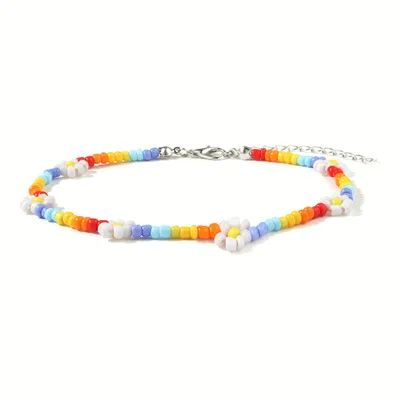 Summer Beach 3mm Colorful Beads Tennis Chain Anklets Adjustable Beads Flower Anklets for Girls
Summer Beach 3mm Colorful Beads Tennis Chain Anklets Adjustable Beads Flower Anklets for Girls