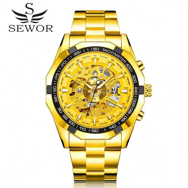 SEWOR 740 accurate gold male mechanical watch hot sale Stainless steel band water proof winder auto keep moving watch design
SEWOR 740 accurate gold male mechanical watch hot sale Stainless steel band water proof winder auto keep moving watch design