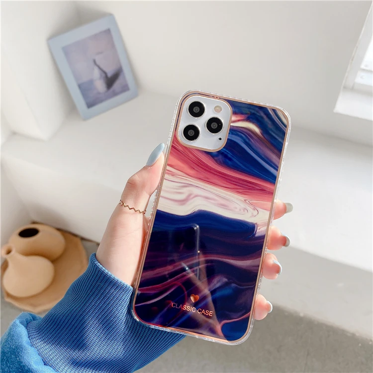 Shockproof Natural Luxury Electroplate Marble Soft TPU Edge Cell Phone Case Cover for iPhone 12 Mini 11 pro max
Shockproof Natural Luxury Electroplate Marble Soft TPU Edge Cell Phone Case Cover for iPhone 12 Mini 11 pro max