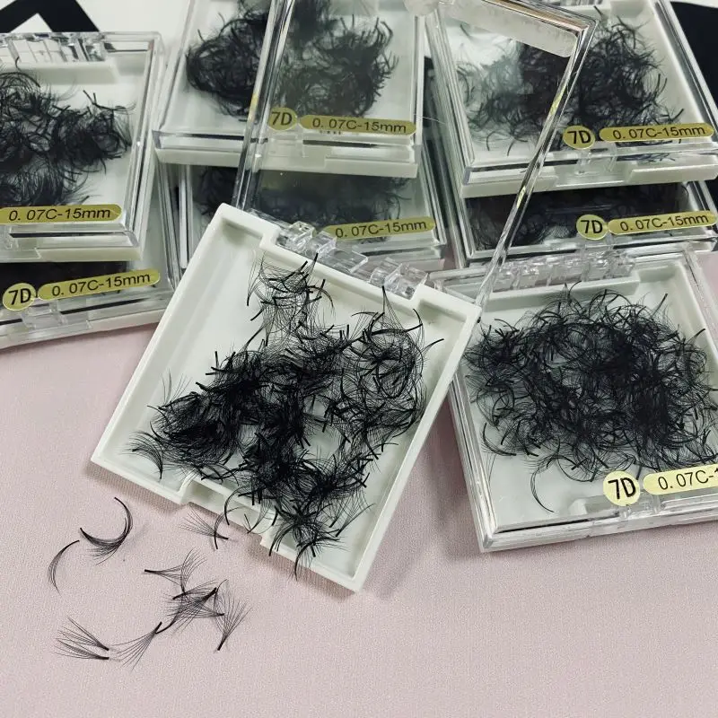 

Loose Volume Lash Extensions Premade Fans 3D/5D C/D Curl 0.10Mm Individual Eyelashes Natural Rapid Cluster Lashes, Black or according to client's special request