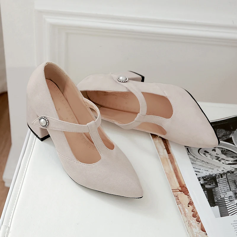 Trend Style Suede Leather T-Strap High Heel Casual Lady Single Shoes Pumps, Black,red,pink,ecru
Trend Style Suede Leather T-Strap High Heel Casual Lady Single Shoes Pumps, Black,red,pink,ecru