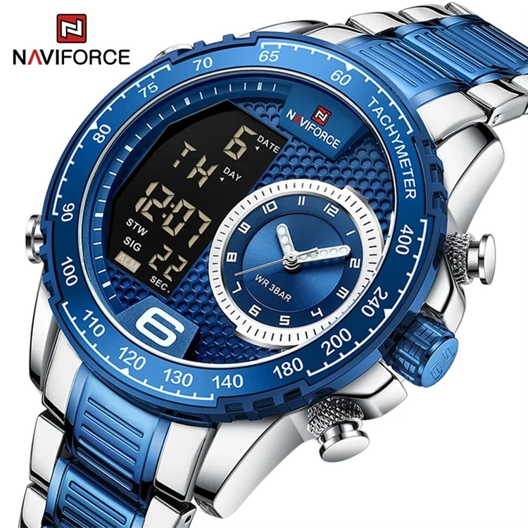 

9050 NAVIFORCE famous brand strainless steel college watches Latest hot sale ebay watches Military Sport Watches Men's Clock