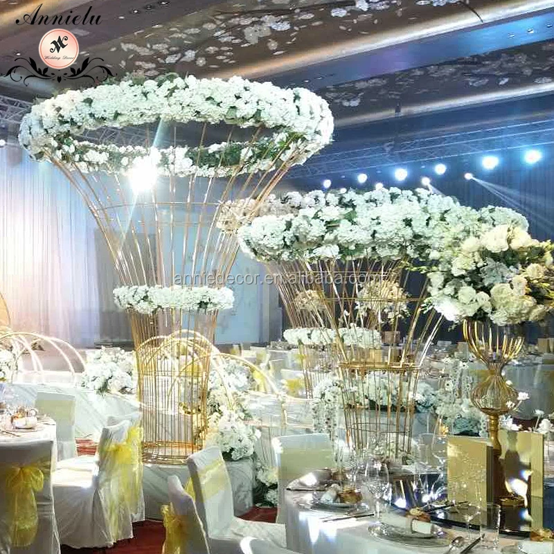 ANNIELU wedding Iron stage backdrop walk way Riches honour flowers decoration backdrop