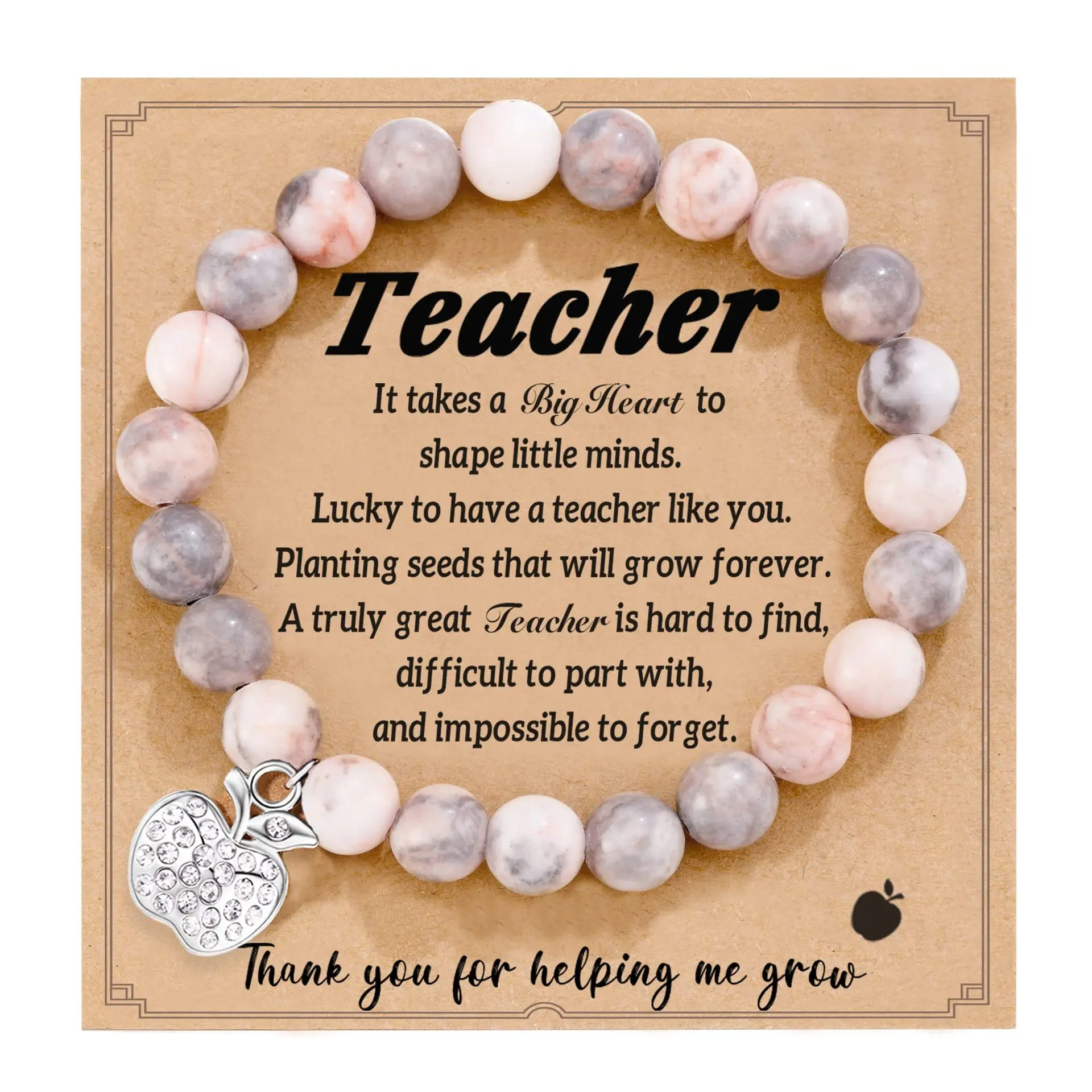 Graduation Teacher appreciation gifts Natural Stone teacher Bracelet gifts for women
Graduation Teacher appreciation gifts Natural Stone teacher Bracelet gifts for women
