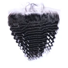 Top Quality Brazilian Human Hair Ear To Ear Lace Frontal Deep Wave Lace Frontal With Baby Hair