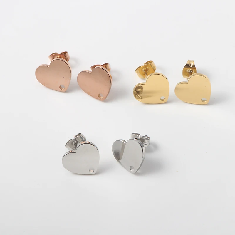 Ex-Factory Price Stainless Steel Women DIY Jewelry Making Custom Made Heart Stud Earrings
Ex-Factory Price Stainless Steel Women DIY Jewelry Making Custom Made Heart Stud Earrings
