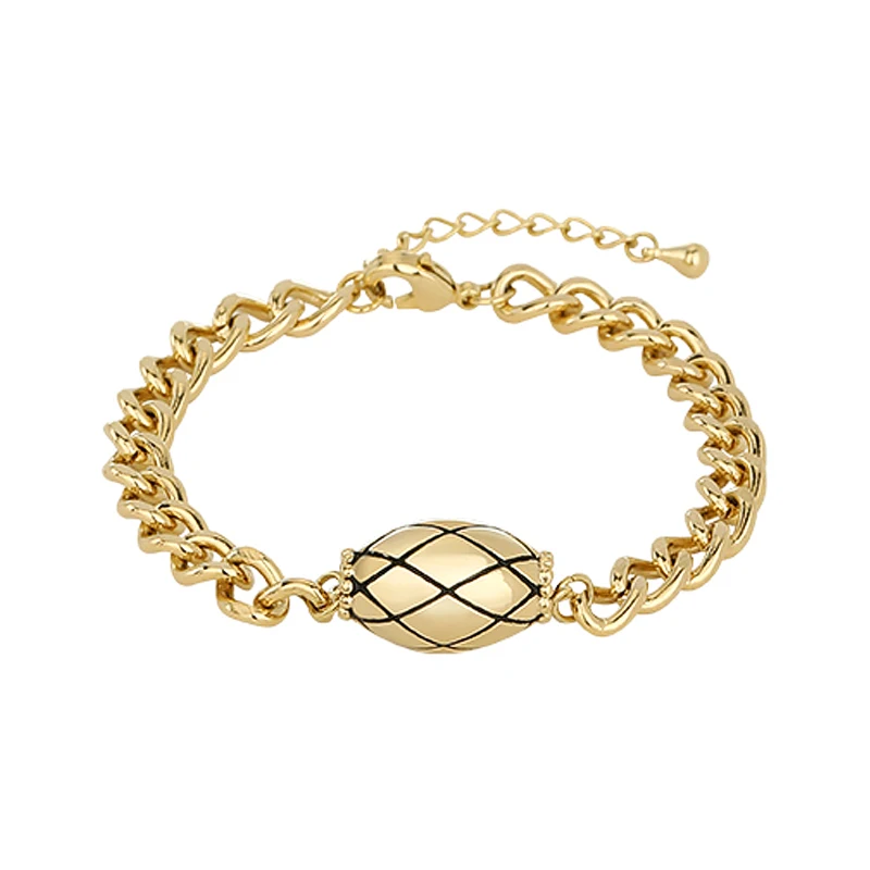 Charare trendy adjustable alloy chain creative gold oval ball bracelet accessories, Gold (customizable)
Charare trendy adjustable alloy chain creative gold oval ball bracelet accessories, Gold (customizable)