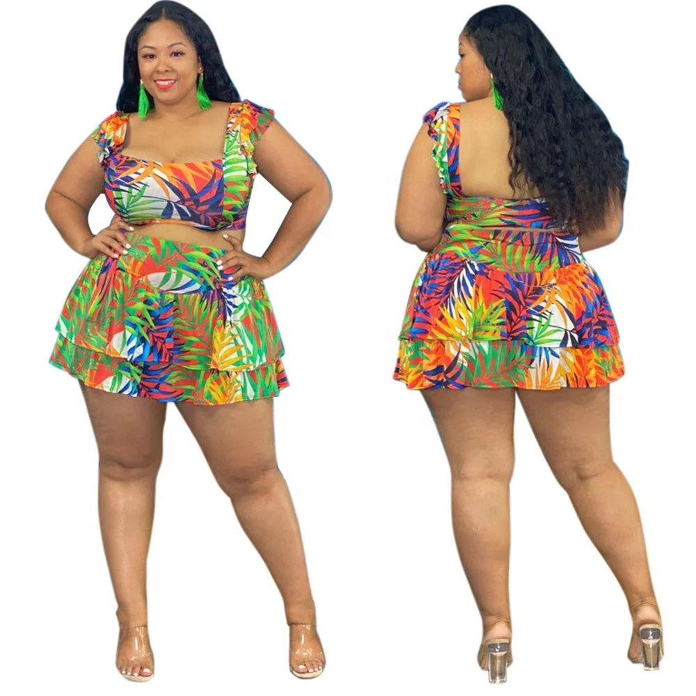 LW-V2159 Best qualtiy printed design summer beach wear crop top and mini skirt women 2 piece set clothing plus size
LW-V2159 Best qualtiy printed design summer beach wear crop top and mini skirt women 2 piece set clothing plus size