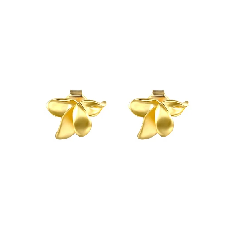Women mini creative jewelry gold plated glaze S925 silver flower all-match stud earrings
Women mini creative jewelry gold plated glaze S925 silver flower all-match stud earrings