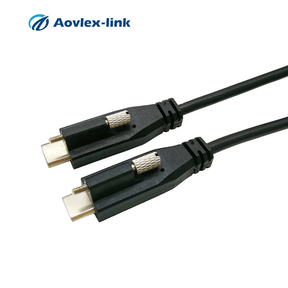 USB C Cable Type-C to Type-C with Single Screw Locking Fast Charging Data Cable, Black
USB C Cable Type-C to Type-C with Single Screw Locking Fast Charging Data Cable, Black