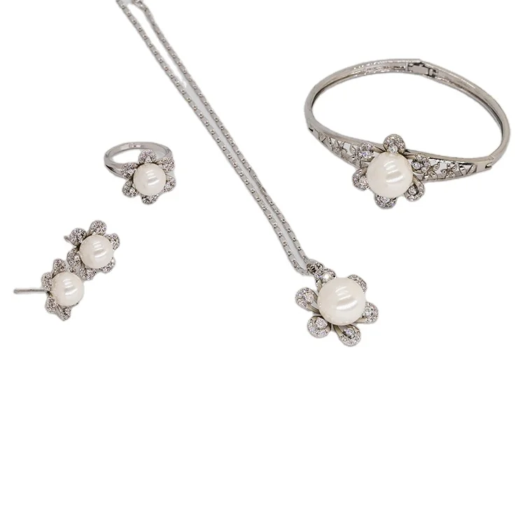 Popular bride accessories for wedding gorgeous pearl ring delicate fresh water pearl necklace earring stud, Silver
Popular bride accessories for wedding gorgeous pearl ring delicate fresh water pearl necklace earring stud, Silver