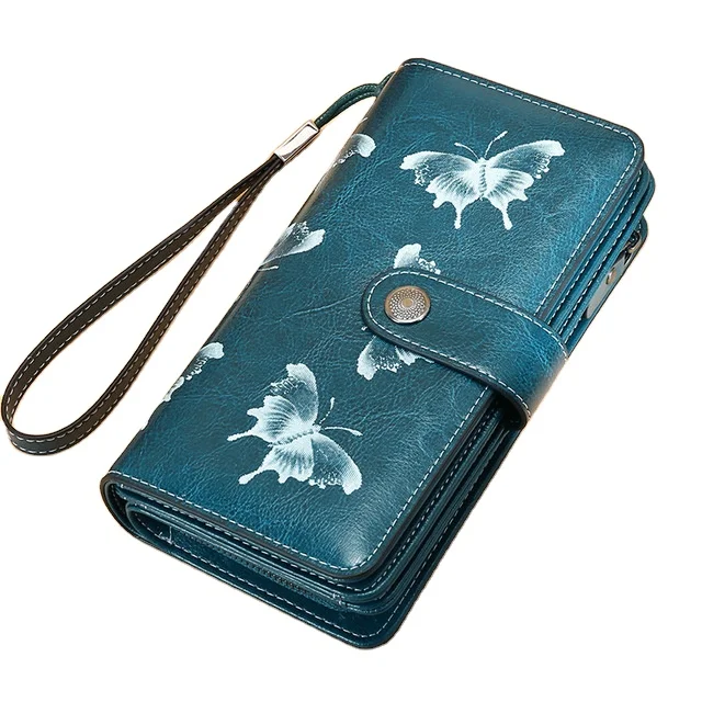 Wholesale Brand Leather Ladies Wallet With Butterfly Pattern Zippered Wallet With Casual Coin Women's Zero Wallet Card Bag, Customized color
Wholesale Brand Leather Ladies Wallet With Butterfly Pattern Zippered Wallet With Casual Coin Women's Zero Wallet Card Bag, Customized color