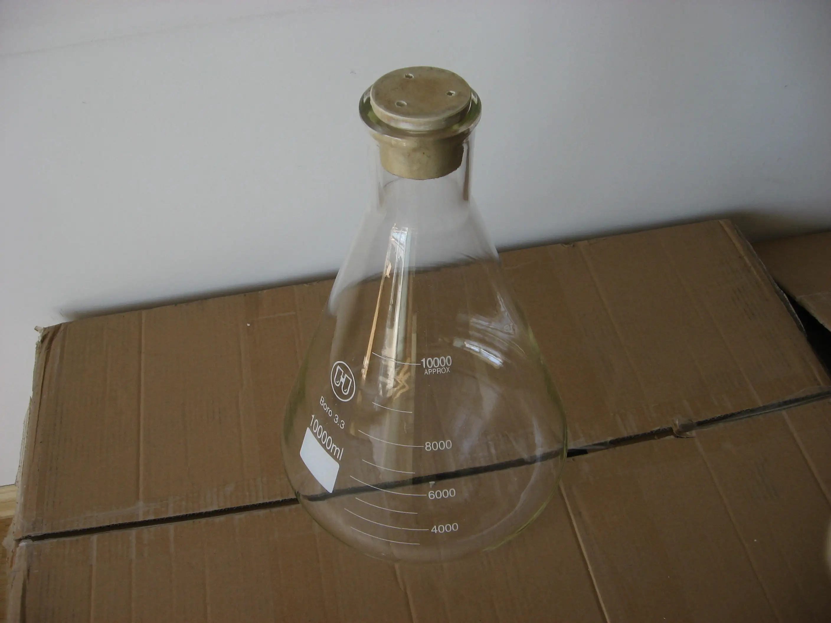 10000ml quartz glass erlenmeyer conical flask used for lab