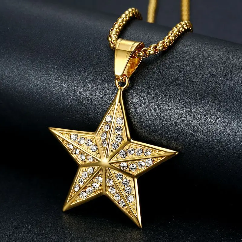 Trendy necklace 2022 stainless steel crystal diamond high polished shiny star pendant
Trendy necklace 2022 stainless steel crystal diamond high polished shiny star pendant