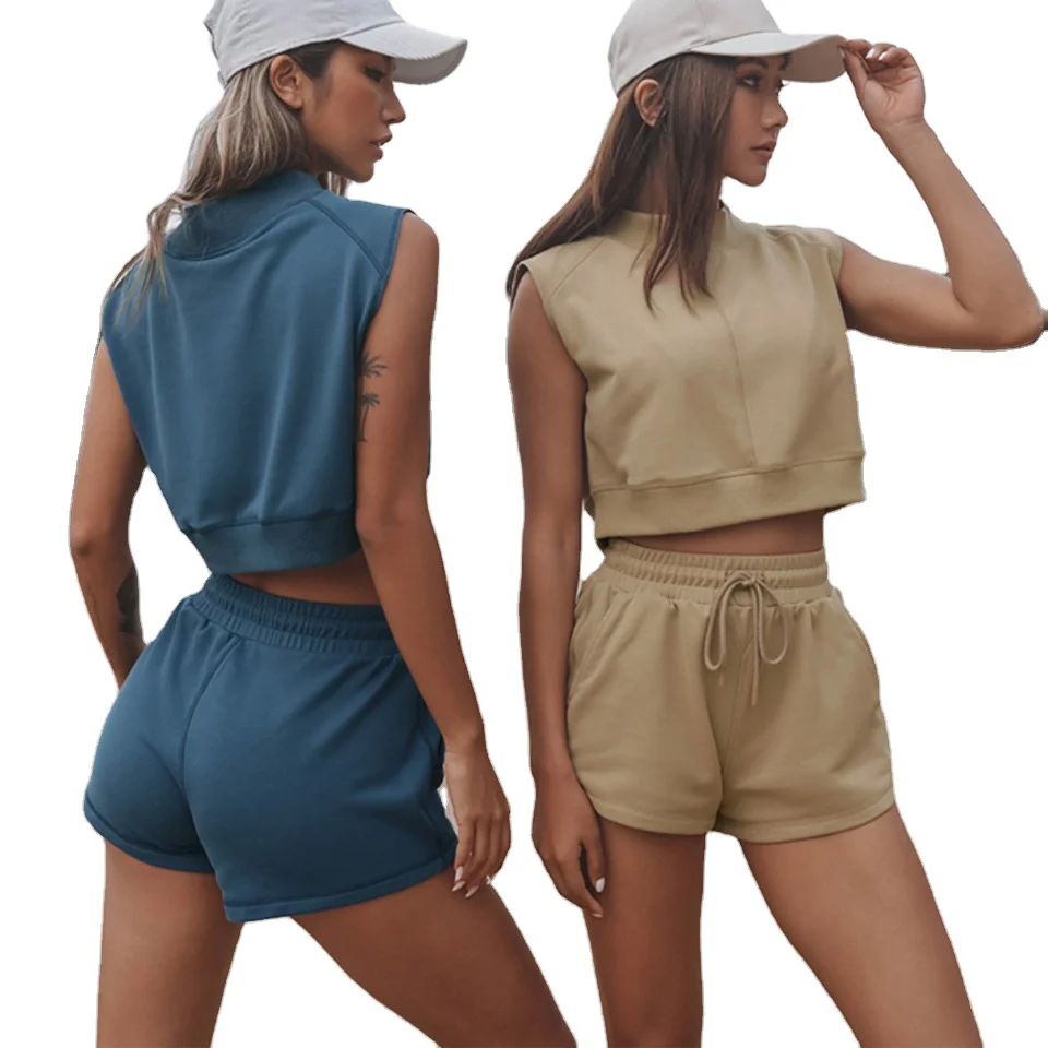 2021 Female 2 Piece Sets Womens Casual Crop Tops with Shorts Two Pieces Sets Women Jogging Sports Tracksuits
2021 Female 2 Piece Sets Womens Casual Crop Tops with Shorts Two Pieces Sets Women Jogging Sports Tracksuits