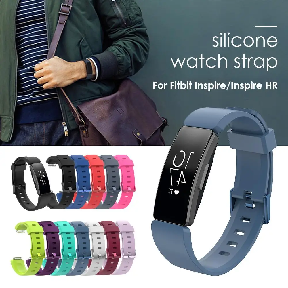 可兼容 fitbit inspire 带/fitbit inspire hr 带,可调节软硅胶运动